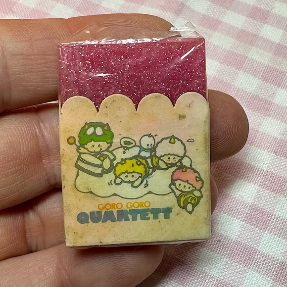 Vintage Goro Goro Quartett Pink Glitter Eraser From Japan!!! - Picture 3 of 3